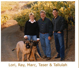 Lori, Ray, Marc, Taser, and Tallulah - pictured on the Del Carlo Ranch