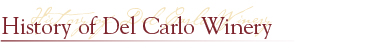 Del Carlo Winery History